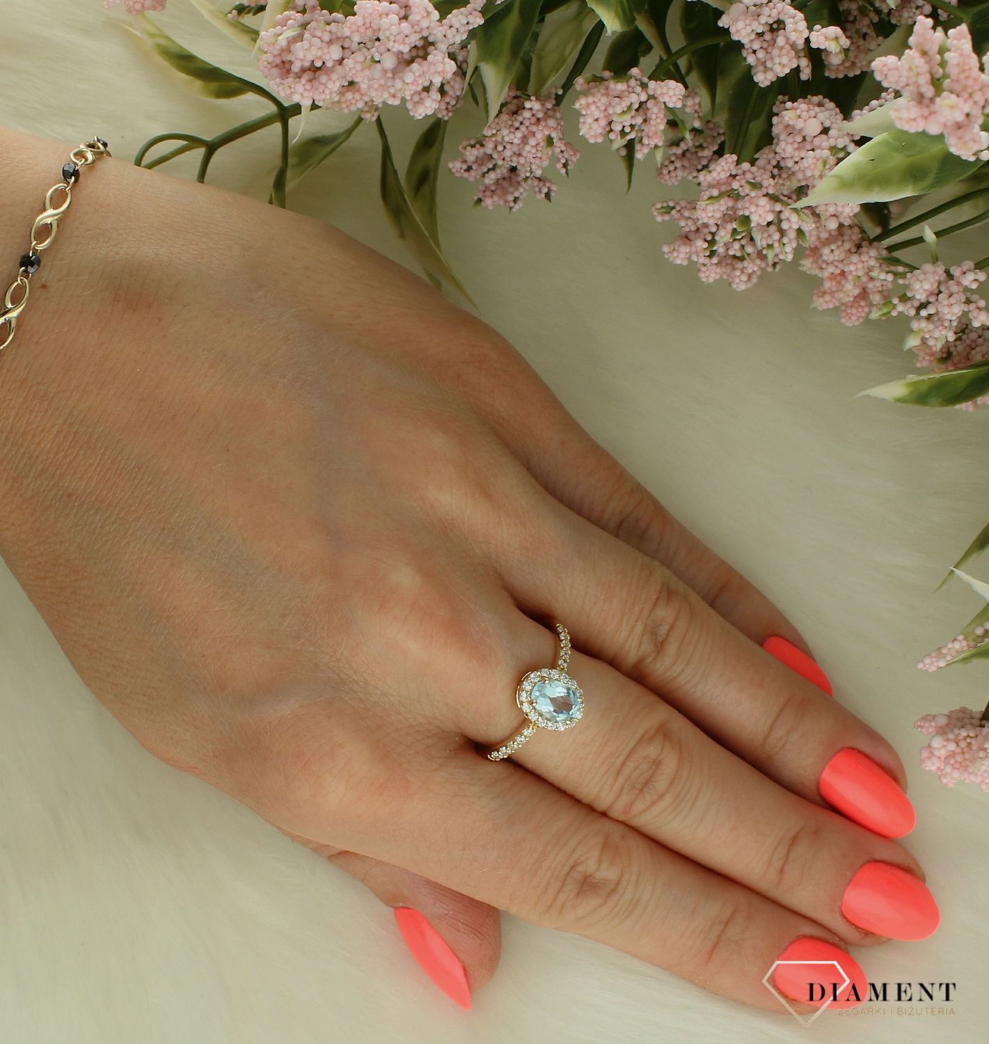 Złoty pierścionek damski 585 markiza z topazem i cyrkoniami rozmiar 20 PI 6006 585. Złoty pierścionek damski. Złoty pierścionek z cyrkoniami. Pierścionek złoty zaręczynowy. Pierścionek złoty próby 585. Złoty pierścionek na prezent dla  (1).jpg